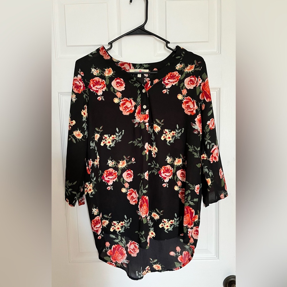 NWT Wishful Park Floral Blouse